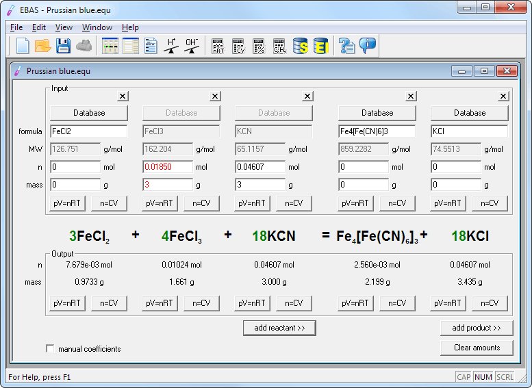 balancing chemical equation calculator