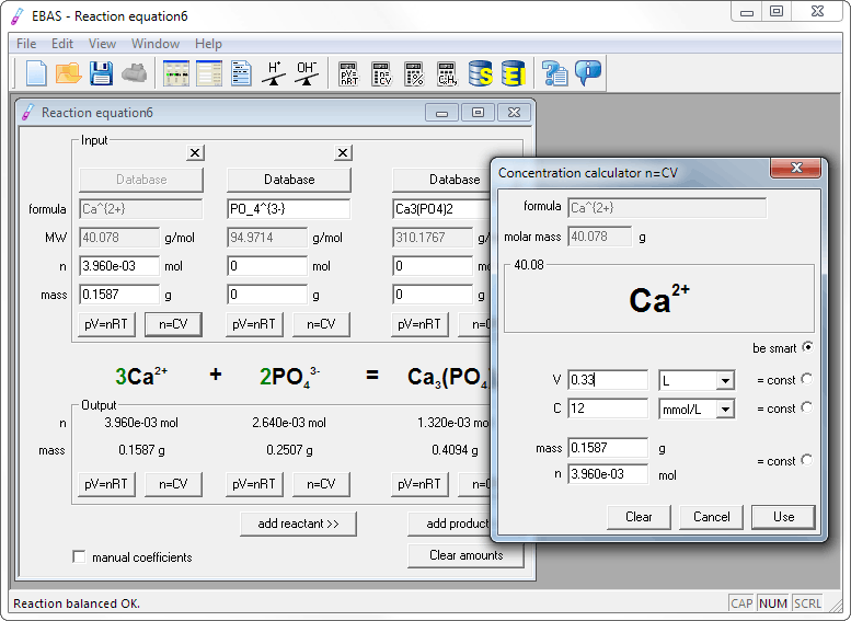 chemical equation balancer ti84